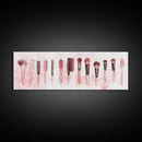Framed Canvas Print of Makeup Brushes and Combs in Pink Ideal Gift Idea with Whimsical Art for Vanity or Beauty Room Wall Decor