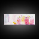 Lemonade Jar Canvas Print, Food Review Kitchen Art, Rustic Farmhouse Decor, Whimsical Light Pink Wall Art, Kitchen or Dining Room Gift