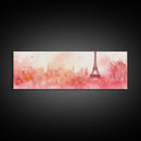 Eiffel Tower Blush Sky Canvas Print, Paris Landscape Art, Light Pink Wall Art, Romantic Artwork, Gift Idea For Her, Extra Wide Art