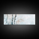 Birch Tree Art Framed Canvas Print, Neutral Landscape Painting Autumn Decor, Rustic Minimalist Wall Art Gift Idea Above Bed Design