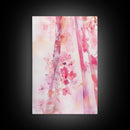 Pink Petals Canvas Print Abstract Floral Art Light Pink Dorm Wall Art Whimsical Art Minimalist Rustic Farmhouse Bedroom Decor Gift