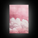 Dreamy Pink Clouds Canvas Print Light and Airy Minimalist Art Above Bed Wall Art Guest Room Decor Rustic Aesthetic Fall Accent Gift