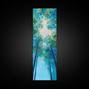 Canopy Trees, birch tree painting, botanical prints, nature wall art, green wall art, vertical wall art, Framed Canvas Print, above bed art