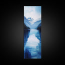 Alpine Lake, smoky mountain art, extra wide art, nature wall art, minimalist art, rustic decor, Canvas Print, above bed wall art