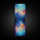 Mountain Reflection, landscape painting, lake Tahoe art, moody art, bedroom art, gift idea for him, Framed Canvas Print