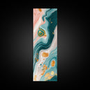 Fluid Art, pink orange wall art, teal wall art, modern abstract painting, contemporary art, fluid acrylic painting, Canvas Print