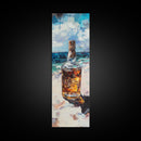 Whiskey Bottle, Espresso Martini Wall Art, Cocktail Art, Moody Art, Rustic Art, Gift Idea for Him, Framed Canvas Print, Bar Wall Art