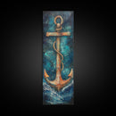 Anchor, Nautical Decor, Framed Canvas Print, nautical wall art, coastal decor, maritime art, rustic wall art, beach house decor, gift idea