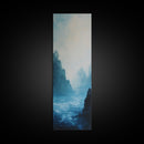 Misty Seascape, Nautical Wall Art, Moody Art, Coastal Decor, Landscape Painting, Canvas Print, Above Bed Wall Art, Gift Idea