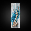 Gnarled tree, birch tree painting, Joshua tree art, pine tree art, rustic decor, farmhouse art, framed canvas print, moody art