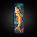 Vibrant, Fish Painting, Framed Canvas Print, koi fish painting, nautical painting, fly fishing art, coastal wall art, rustic decor, unique gift idea