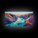 Grand Canyon, Southwest Wall Art, Extra Wide Art, Panoramic Painting, Landscape Painting, Above Bed Wall Art, Canvas Print