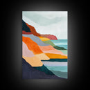 Geometric Cliffs, southwest wall art, geometric wall art, minimalist art, Canvas Print, landscape painting, above sofa art, wabi sabi art