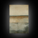 Neutral Abstract Framed Canvas Print Modern Minimalist Wall Art, Earth Tone Painting, Contemporary Office Art, Scandinavian Home Decor