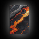 Molten Lava Flow Canvas Print Abstract Fire Art Modern Home Decor Dramatic Wall Artwork Industrial Style Accent Unique Gift Idea