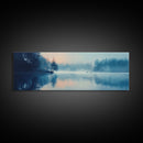 Misty Lake Reflections Canvas Print Tranquil Water Scene, Minimalist Nature Painting, Living Room Art, Serene Wall Decor, Gift Idea
