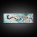 Abstract Smoke Pipe Art Canvas Print - Surreal Colorful Painting, Fantasy Wall Decor, Boho Home Aesthetic, Bar Lounge Art