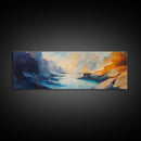 Print Ethereal Canyon Painting Misty River Landscape Wall Art Dreamy Nature Artwork Tranquil Modern Decor Bedroom