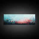 Dreamy Floral Poppy Field Canvas Print, Boho Wall Art, Nature Botanical Decor, Feminine Aesthetic Painting, Bedroom Wall Art