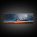 Desert Storm Canvas Print Moody Landscape Art, Southwestern Wall Art, Nature Painting, Office Decor, Living Room Artwork