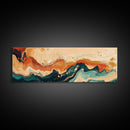 Earthy, Abstract, Swirl, Texture, Framed Canvas Print, Boho Wall Art, Warm Tones Painting, Living Room Decor, Modern Aesthetic