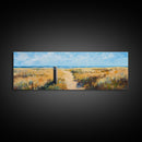Sandy Path, Coastal Scene, Beach Landscape, Canvas Print, Nautical Wall Art, Summer Home Decor, Relaxing Art, Living Room Art