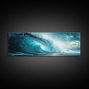 Turquoise Ocean Wave Canvas Print Coastal Photography Wall Art, Large Beach House Decor, Modern Living Room or Office Art, Gift Idea