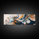 Abstract Swirl Painting, Colorful Modern Art, Bohemian Home Aesthetic, Creative Office, Studio Wall Decor, Canvas Print