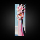 Abstract, Pink Bouquet, Floral Wall Art, Framed Canvas Print, Modern Expressionist Art, Soft Color Palette, Bedroom Wall Art