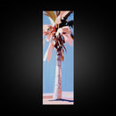 Palm Tree, Coastal Breeze, Tropical Aesthetic, Framed Canvas Print, Beach House Decor, Minimalist Painting, Living Room Art, Gift