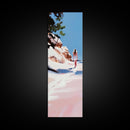 Beach Walk, Ocean Escape, Summer Serenity, Coastal Home Decor, Minimalist Seaside Painting, Modern Aesthetic, Framed Canvas Print