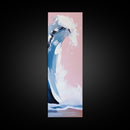Pink Wave, Surfing Wall Art, Coastal Energy, Abstract Seascape, Ocean Motion, Beach Inspired Framed Canvas Print, Minimalist Home Decor