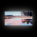 Marshland Serenity, Nature Landscape Art, Tranquil Scenery, Warm Neutrals, Earthy Wall Decor, Relaxing Aesthetic, Canvas Print, Bedroom