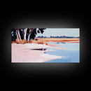 Marsh Landscape, Seaside Escape, Nature Painting, Calm Aesthetic, Framed Canvas Print, Coastal Wall Art, Living Room Decor, Fall Landscape