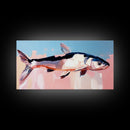 Floating Fish, Ocean Art, Underwater Canvas Print, Beach House Decor, Coastal Wall Art, Nature Inspired Art, Minimalist Wall Decor