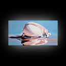 Sea Shell, Coastal Art, Beach House Wall Decor, Canvas Print, Nautical Painting, Minimalist Seaside Art, Bedroom Wall Decor