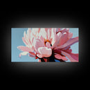 Peony Bloom, Floral Wall Art, Feminine Aesthetic, Modern Minimalist, Blush Pink Painting, Framed Canvas Print, Bedroom or Office Decor