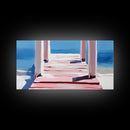 Pier View, Ocean Serenity, Minimalist Art, Beach House Wall Art, Modern Seascape, Living Room Decor, Canvas Print, Relaxing Aesthetic