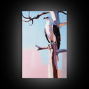 Majestic Eagle, Wildlife Painting, Nature Inspired, Canvas Print, Office Wall Art, Rustic Home Decor, Outdoor Enthusiast Gift