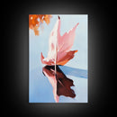Autumn Leaf, Fall Reflection, Nature Art, Seasonal Wall Decor, Framed Canvas Print, Fall Art, Living Room Print, Cozy Wall Art