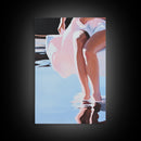 Water Reflection, Elegant, Feminine Art, Dreamy Aesthetic, Soft Pink Tones, Relaxing Home Decor, Modern Minimalist, Canvas Print