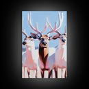 Majestic Deer, Wildlife Wall Art, Rustic Lodge Decor, Cabin Aesthetic, Fall Art, Nature Inspired, Framed Canvas Print, Animal Painting