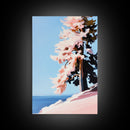 Serene, Mountain View, Pine Tree, Framed Canvas Print, Nature Inspired Wall Art, Peaceful Landscape, Minimalist Home Decor, Office Art