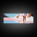 Desert Mirage, Ethereal Landscape, Sunlit Horizon, Framed Canvas Print, Pastel Canyon Scene, Boho Wall Decor, Minimalist Western Art