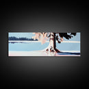 Serene Lake, Tree Reflection, Minimalist Landscape, Canvas Print, Nature Inspired Wall Art, Tranquil Home Decor, Soft Pastel Tones