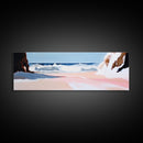 Ocean Waves, Coastal Escape, Tranquil Beach Scene, Framed Canvas Print, Serene Wall Art, Nautical Living Room Decor, Modern Seascape