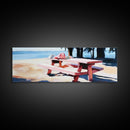 Picnic Table, Beach, Coastal, Canvas Print, Summer Wall Art, Relaxing Nature Artwork, Minimalist Decor, Living Room or Patio Art