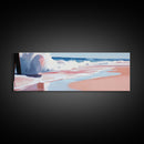 Ocean Waves, Surf Art, Coastal Horizon, Serene Beach Scene, Nautical Theme, Framed Canvas Print, Living Room Wall Art, Beach Decor