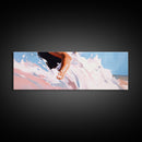 Abstract Ocean Waves, Coastal Wall Art, Beach Aesthetic, Pastel Seascape, Large Canvas Print, Minimalist Art, Living Room Decor