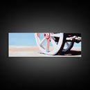 Rustic Wheel, Country Road, Soft Pastel Landscape, Farmhouse Decor, Western Wall Art, Framed Canvas Print, Living Room Aesthetic